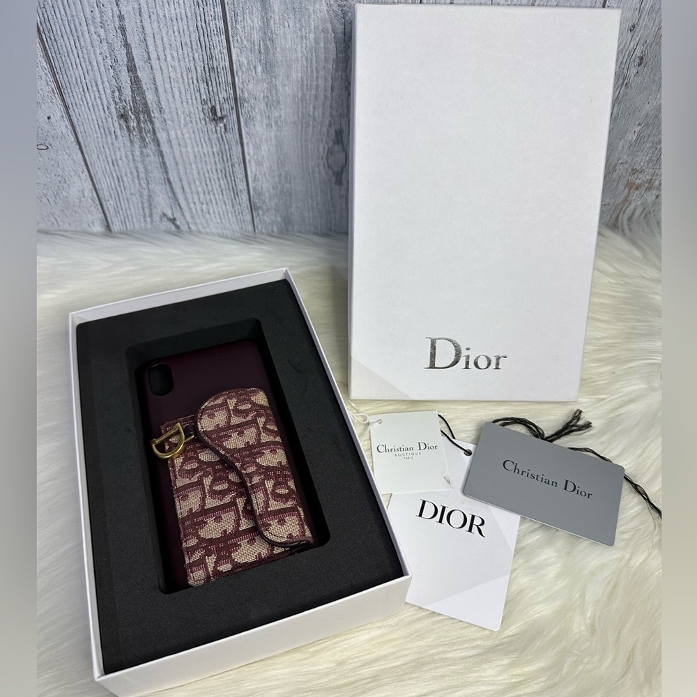 DIOR oblique phone case with card holder